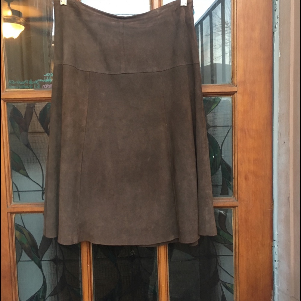 Vintage soft suede skirt